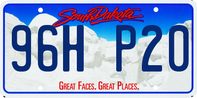 SD license plate 96HP20