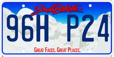 SD license plate 96HP24