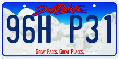 SD license plate 96HP31