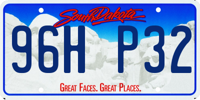 SD license plate 96HP32