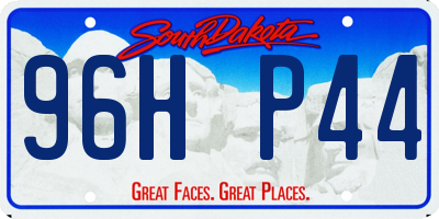 SD license plate 96HP44