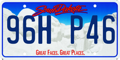 SD license plate 96HP46