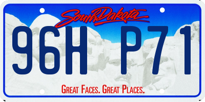 SD license plate 96HP71