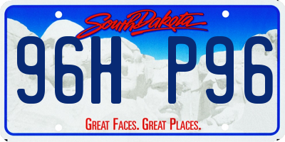 SD license plate 96HP96