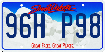 SD license plate 96HP98