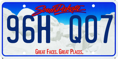 SD license plate 96HQ07