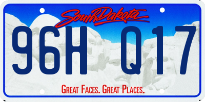 SD license plate 96HQ17
