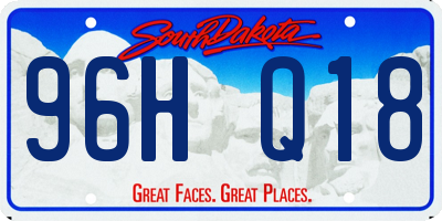 SD license plate 96HQ18