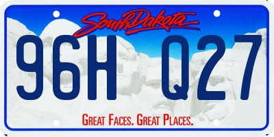 SD license plate 96HQ27