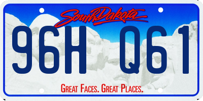SD license plate 96HQ61