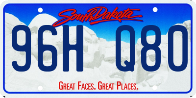 SD license plate 96HQ80