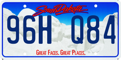 SD license plate 96HQ84