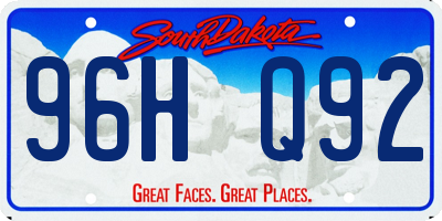 SD license plate 96HQ92