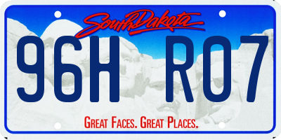 SD license plate 96HR07