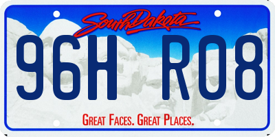 SD license plate 96HR08