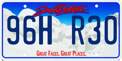 SD license plate 96HR30