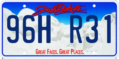 SD license plate 96HR31