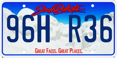 SD license plate 96HR36