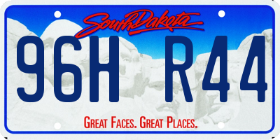 SD license plate 96HR44