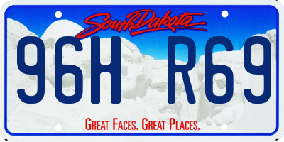 SD license plate 96HR69