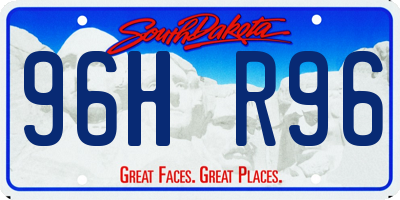 SD license plate 96HR96