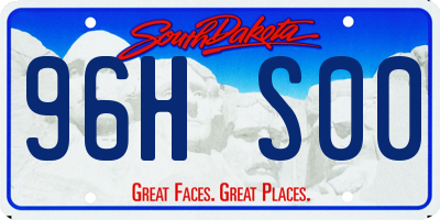 SD license plate 96HS00