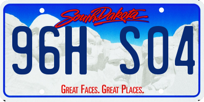 SD license plate 96HS04