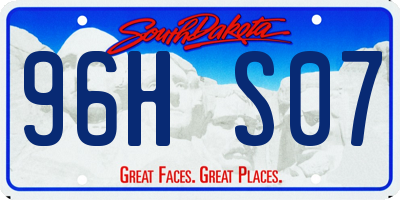 SD license plate 96HS07