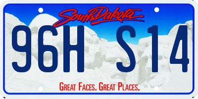 SD license plate 96HS14