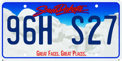 SD license plate 96HS27