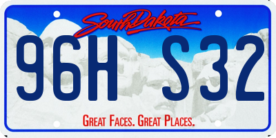 SD license plate 96HS32