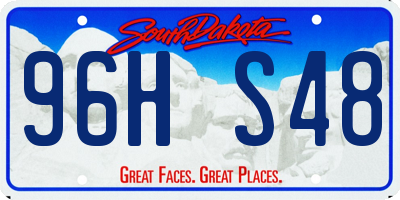 SD license plate 96HS48