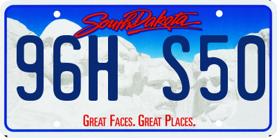 SD license plate 96HS50