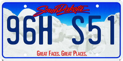 SD license plate 96HS51