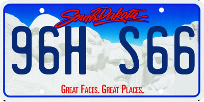 SD license plate 96HS66