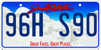 SD license plate 96HS90