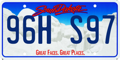 SD license plate 96HS97