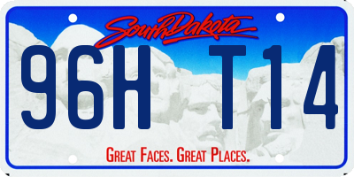 SD license plate 96HT14