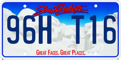 SD license plate 96HT16