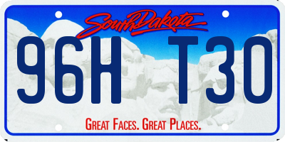 SD license plate 96HT30