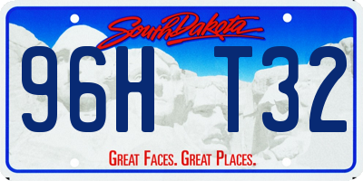 SD license plate 96HT32