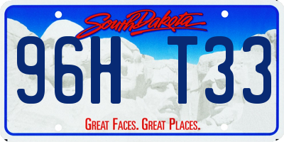 SD license plate 96HT33