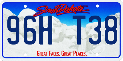 SD license plate 96HT38