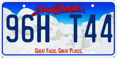 SD license plate 96HT44