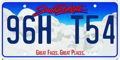 SD license plate 96HT54