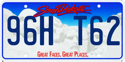 SD license plate 96HT62