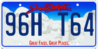 SD license plate 96HT64