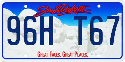 SD license plate 96HT67