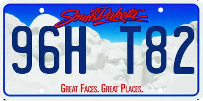 SD license plate 96HT82