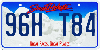 SD license plate 96HT84